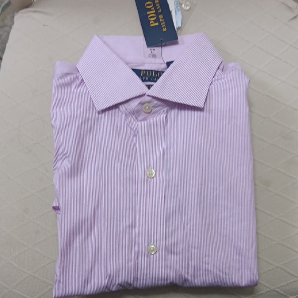 Polo by Ralph Lauren Men's Pink Striped Shirt